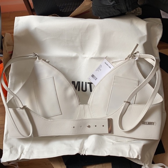 Helmut Lang Shayne Oliver White Leather Bra Bag - Picture 7 of 13